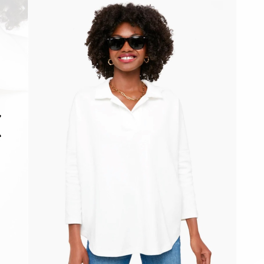 Pomander Place White East Swing Polo Sweatshirt